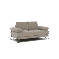 SOFA LORI 2-Sitzer, creme - Creme/Schwarz, Holzwerkstoff/Textil (185/87/96cm) - Courtois Laville