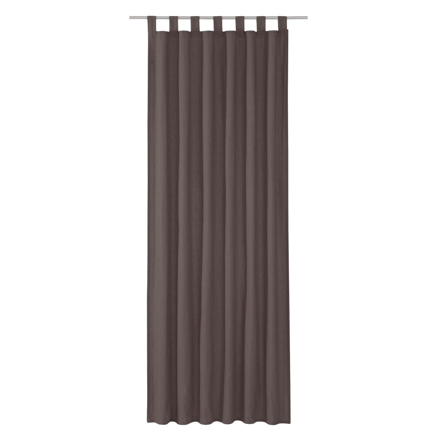 SCHLAUFENVORHANG IM UNI DESIGN DOVE Blickdicht - Dunkelgrau, Textil (140/0.5/255cm) - Tom Tailor
