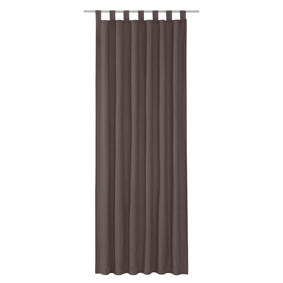 SCHLAUFENVORHANG IM UNI DESIGN DOVE Blickdicht - Dunkelgrau, Textil (140/0.5/255cm) - Tom Tailor