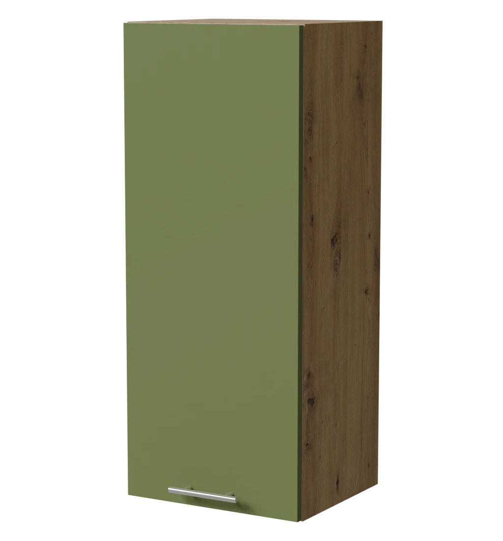 HÄNGESCHRANK Brerra W4/40 Eiche Artisan / RAL 6025 farngrün Matt 40 / 32,5 / 96cm - Eiche Artisan/Grün, Holz/Holzwerkstoff (40/96/32.5cm) - Feldmann-Wohnen
