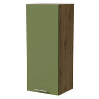 HÄNGESCHRANK Brerra W4/40 Eiche Artisan / RAL 6025 farngrün Matt 40 / 32,5 / 96cm - Eiche Artisan/Grün, Holz/Holzwerkstoff (40/96/32.5cm) - Feldmann-Wohnen