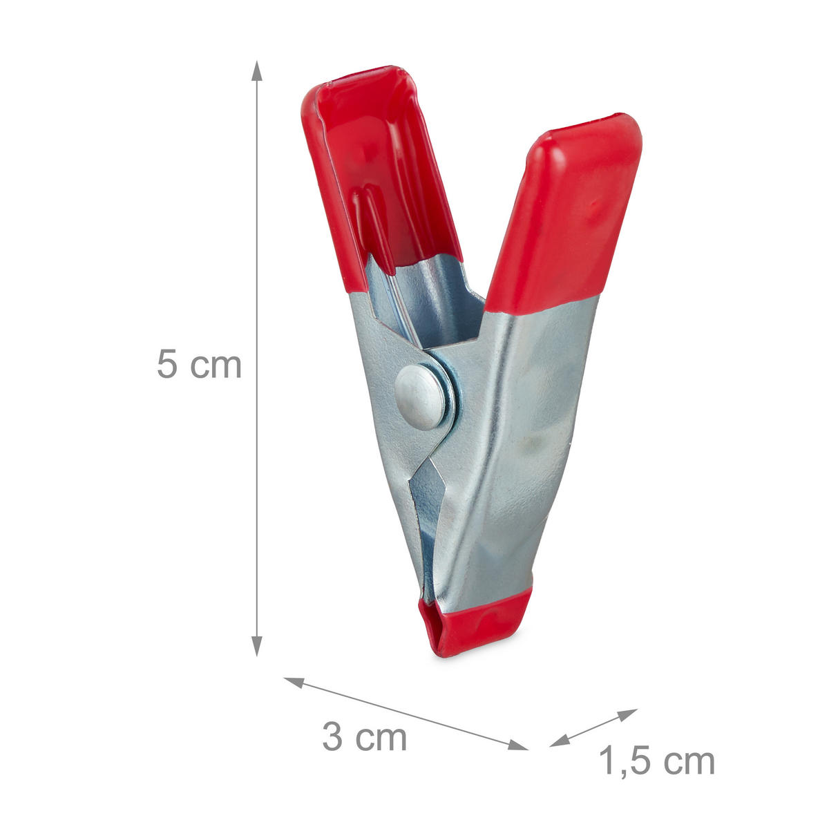 36XKLEMMEN - Multicolor, Kunststoff/Metall (1.5/3/5cm) - Relaxdays