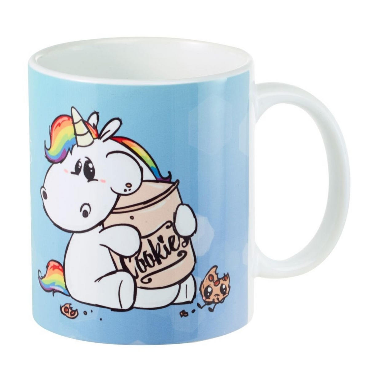 KAFFEEBECHER Pummel & Friends Pummeleinhorn - Ich bin emotional sehr nah an der Keksdose gebaut Mehrfarbig 320 ml - Multicolor, Keramik (0.32L) - United Labels