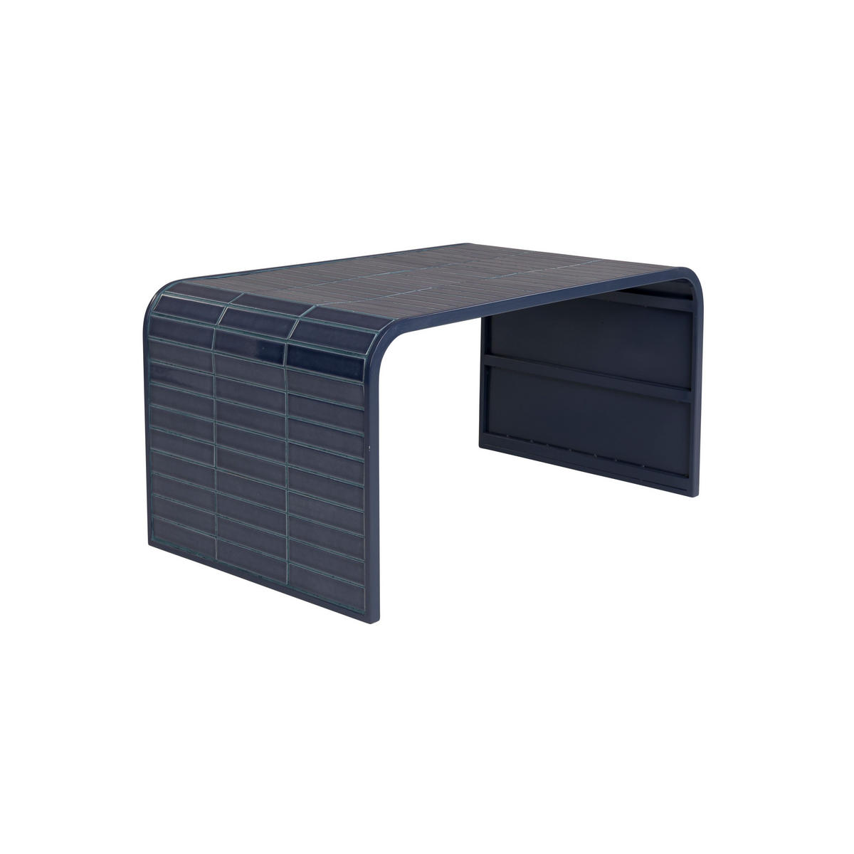 COUCHTISCH Tiles Blau - Blau, Metall (80/47/40cm) - Zuiver