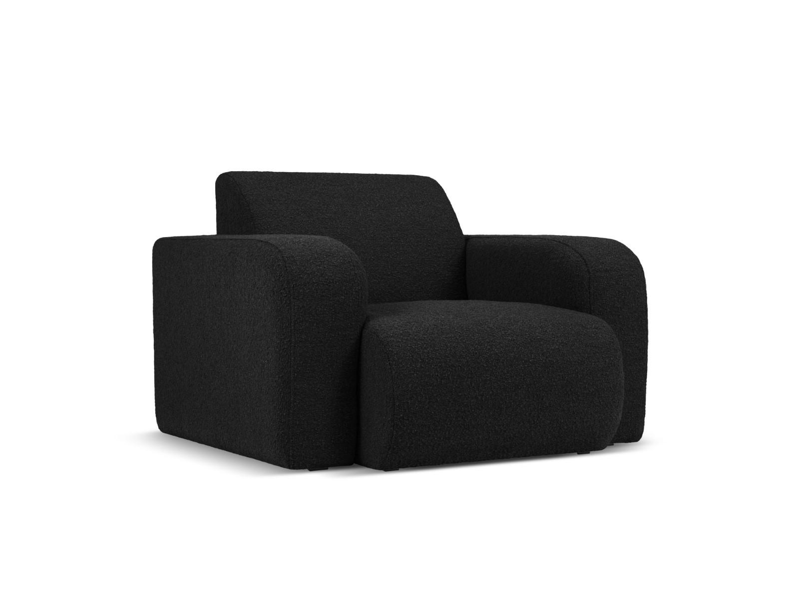 SESSEL Molino aus Boucle schwarz - Schwarz, Textil (95/72/105cm) - Micadoni