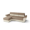 ECKSOFA L REBI L2 Rainbow 05/16 Links mit Schlaffunktion, Beige/Creme, L-Form - Beige/Creme, Textil (251/140cm)