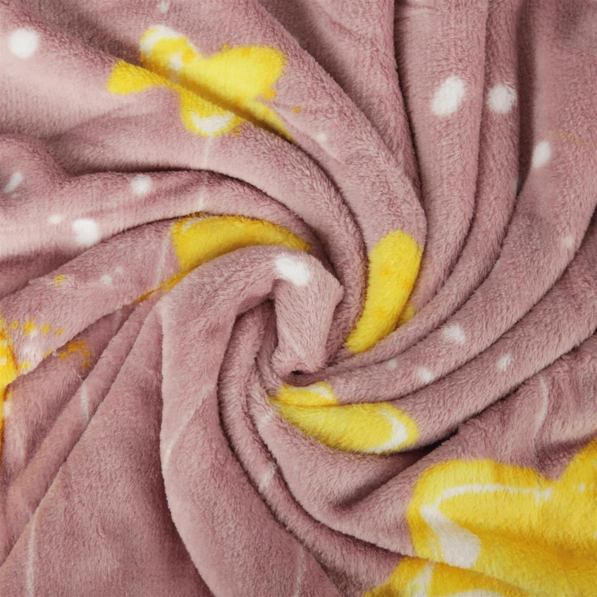 BABY FLEECEDECKE 75x100cm - Einhorn - Dunkelrosa, Textil (75/100cm)