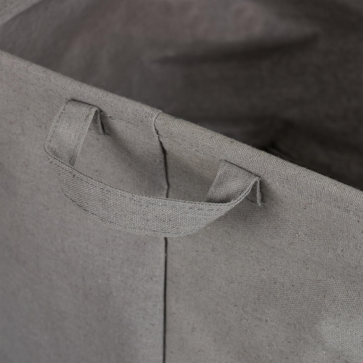 AUFBEWAHRUNGSKORB - Grau, Kunststoff/Textil (40/39/33cm) - Relaxdays