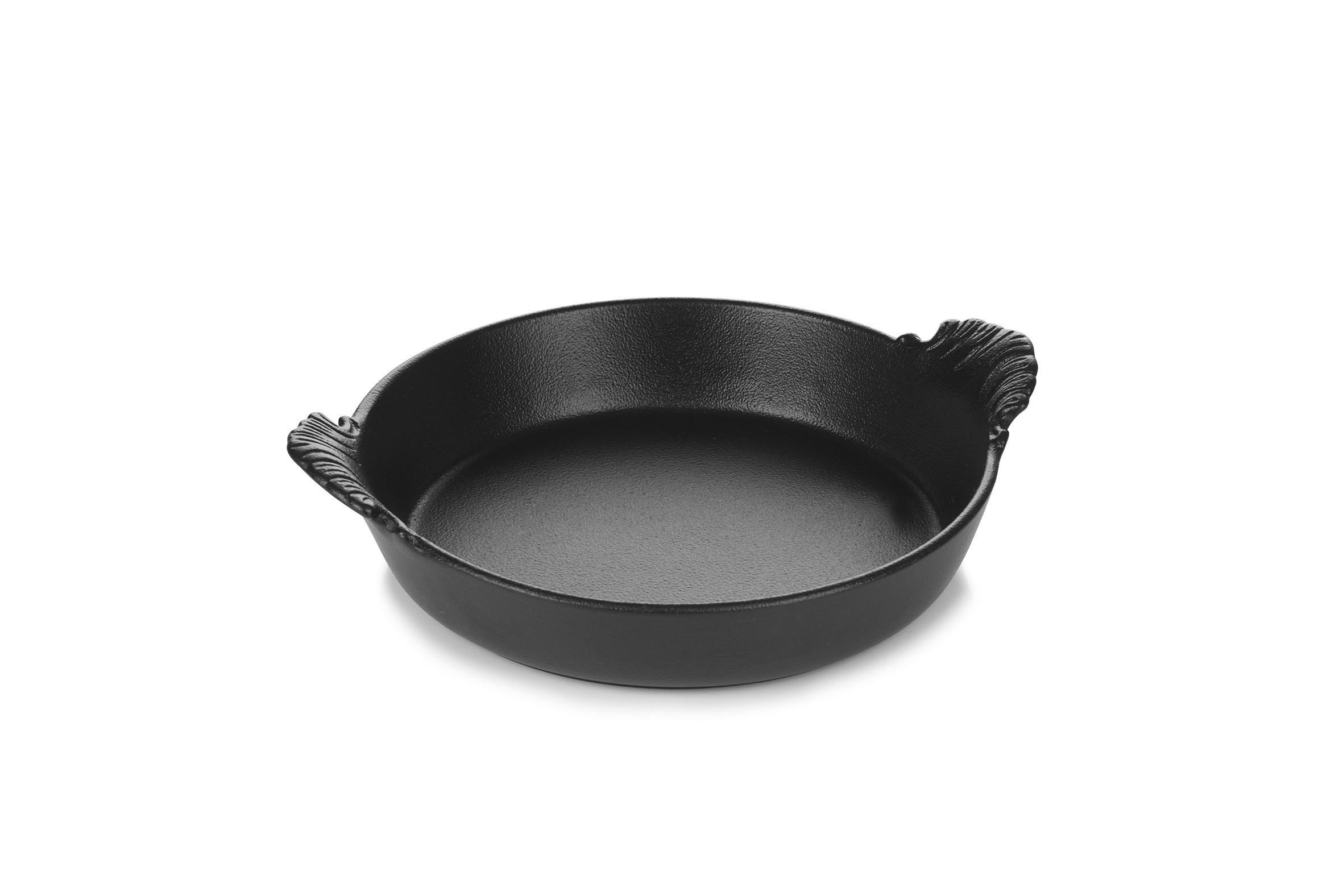 GRATINSCHUESSEL RUNDE MIT GRIFFEN in gusseisener Optik 45 cl - Multicolor, Keramik (18/3.5/18cm) - Revol Porcelaine France