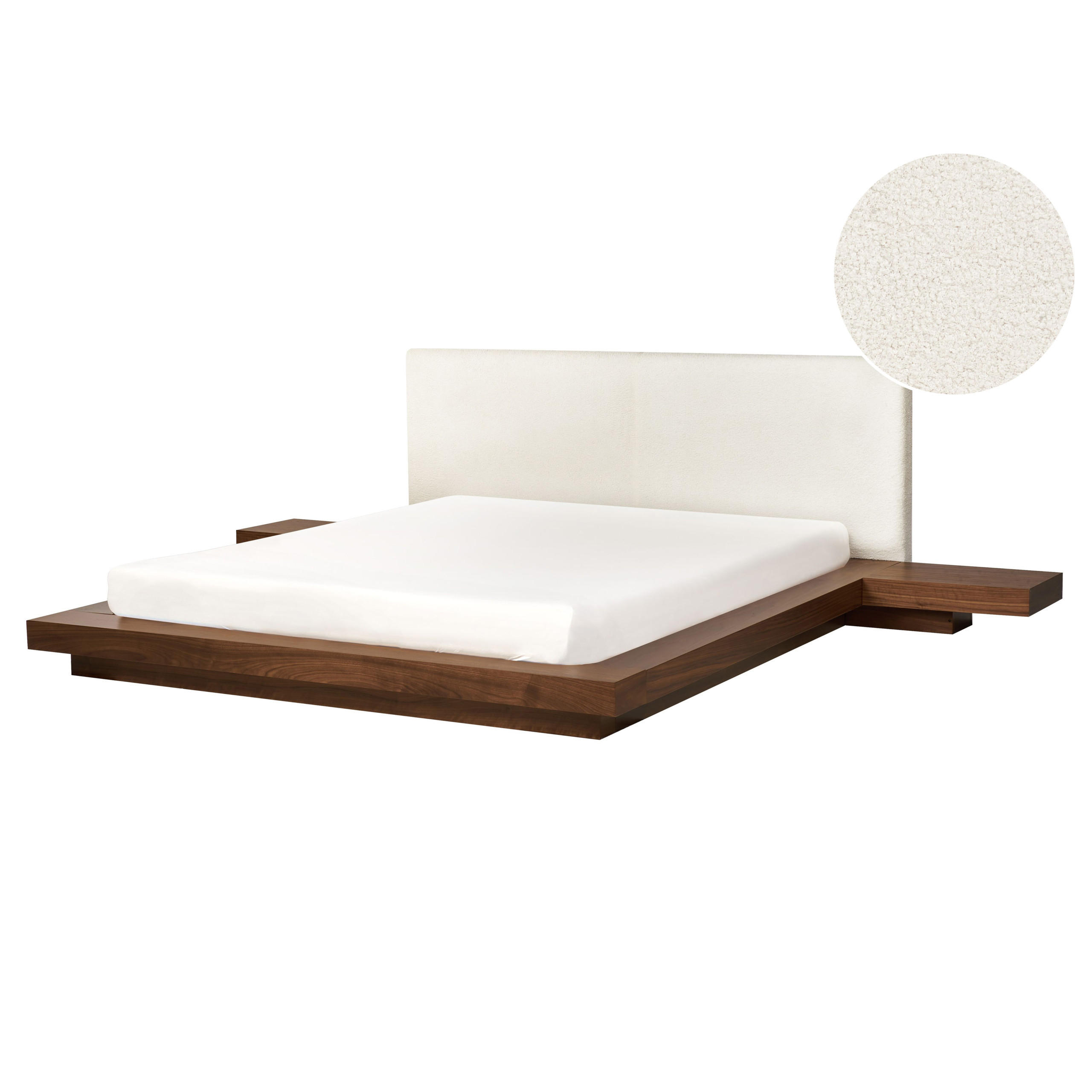 Beliani POSTEL s roštem 160/200 cm MDF deska Hnědá Zen