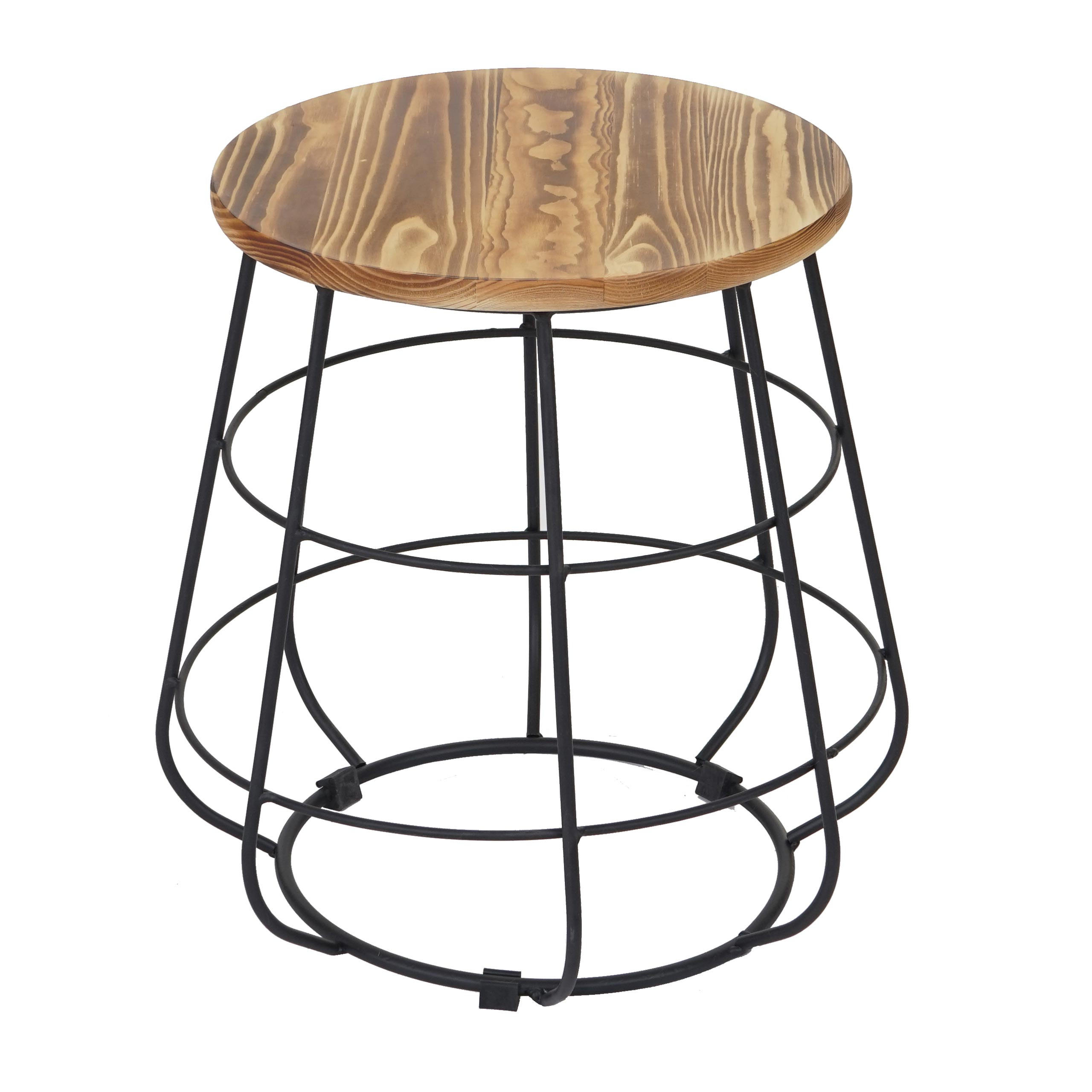 SITZHOCKER ECHTHOLZ Braun, Schwarz - Schwarz/Braun, Holz (35/40/35cm) - MCW