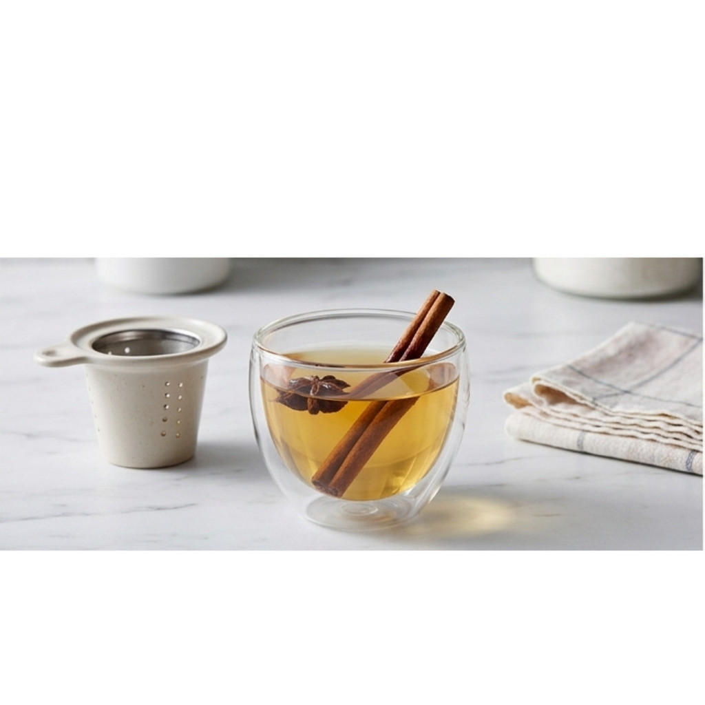 Thumbnail - Jung Cappuccino, Transparent, Glas, 0.3 L, Rund, doppelwandig, Essen & Trinken, Gläser, Trinkgläser