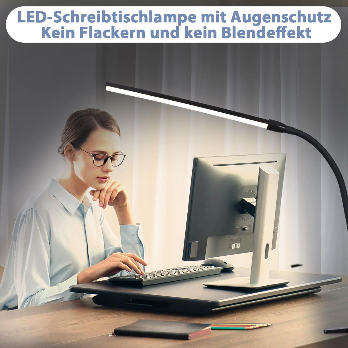 LED TISCHLEUCHTE Nathan - Schwarz, Metall (3.1/80.8/80.8cm) - Nettlife