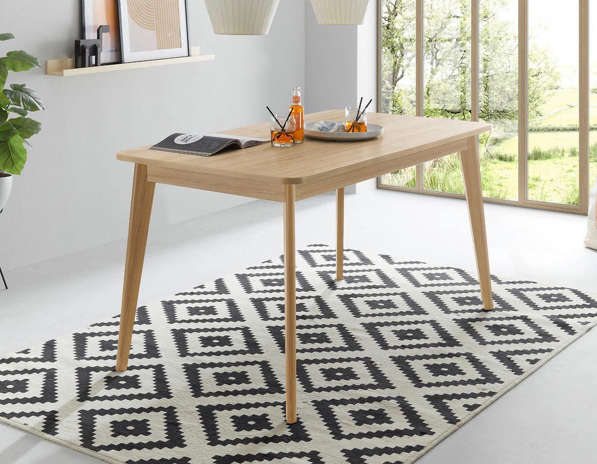 ESSTISCH naturfarben Eiche, skandinavisch, Küchentisch ausziehbar 140 - 180 cm - Eichefarben/Naturfarben, Eichenholz/Holzwerkstoff (140/80/75cm) - Furn.Design