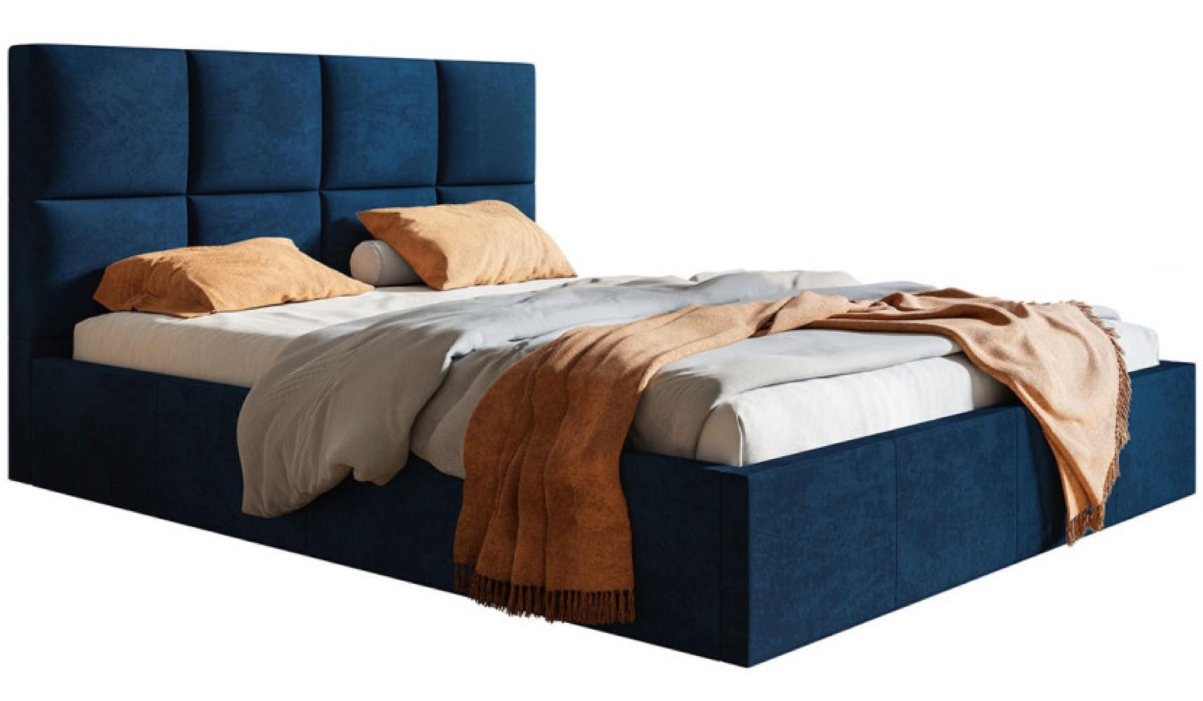Sepro Meble Bett Schwarz, Dunkelblau 160x200 cm