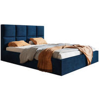 BETT Granat SIM 160x200 cm - Schwarz/Dunkelblau, Kunststoff/Textil (160/200cm) - Sepro Meble