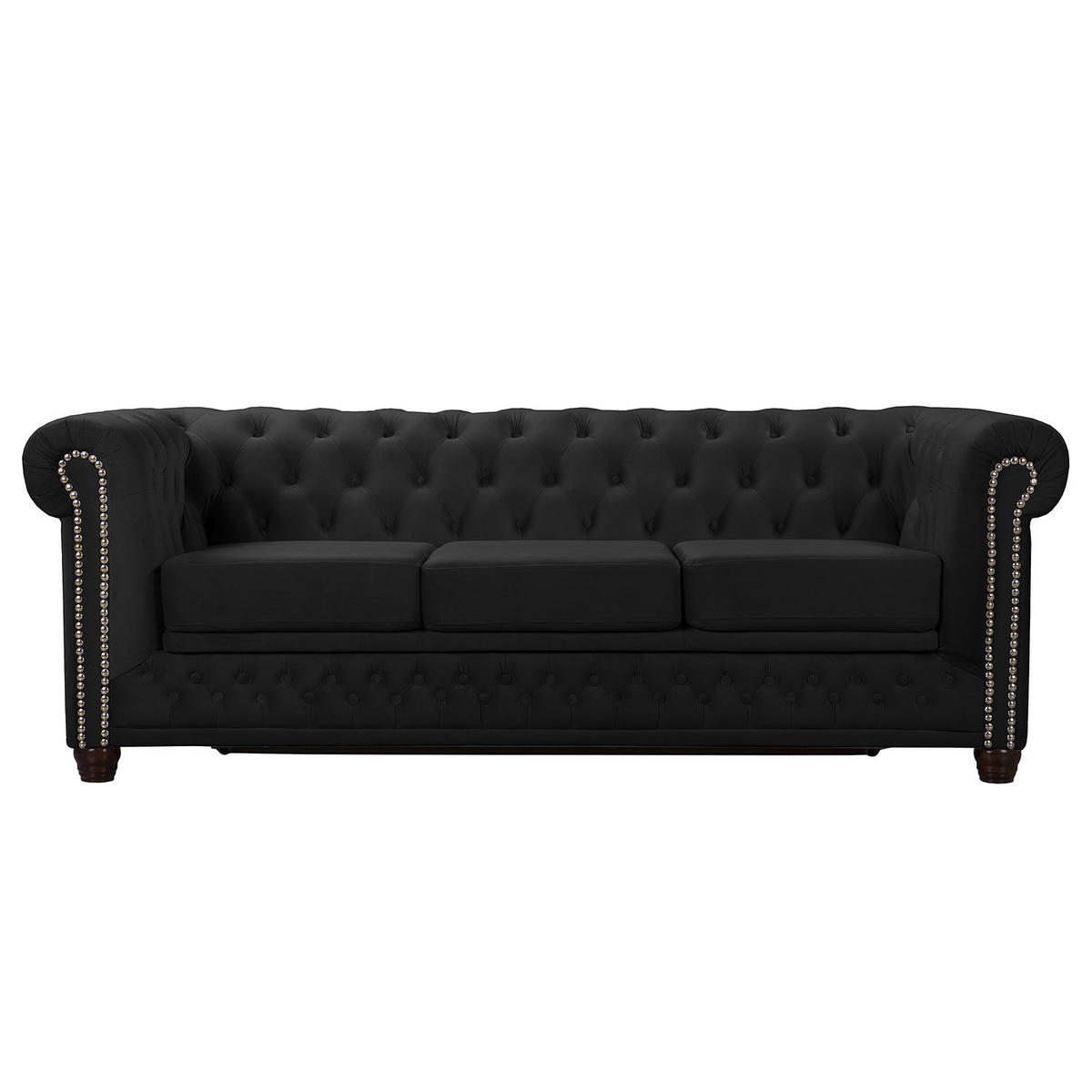 3-SITZER SOFA - Schwarz, Textil (203/72/86cm) - home24