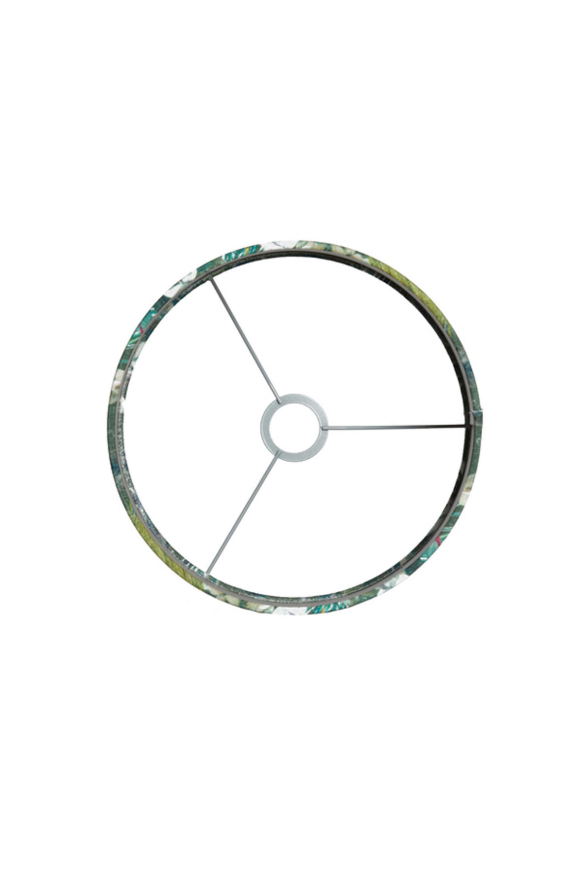 LAMPENSCHIRM Xenia flora Grün Ø25/18 cm - Grün, Textil (25/25/18cm) - Light & Living