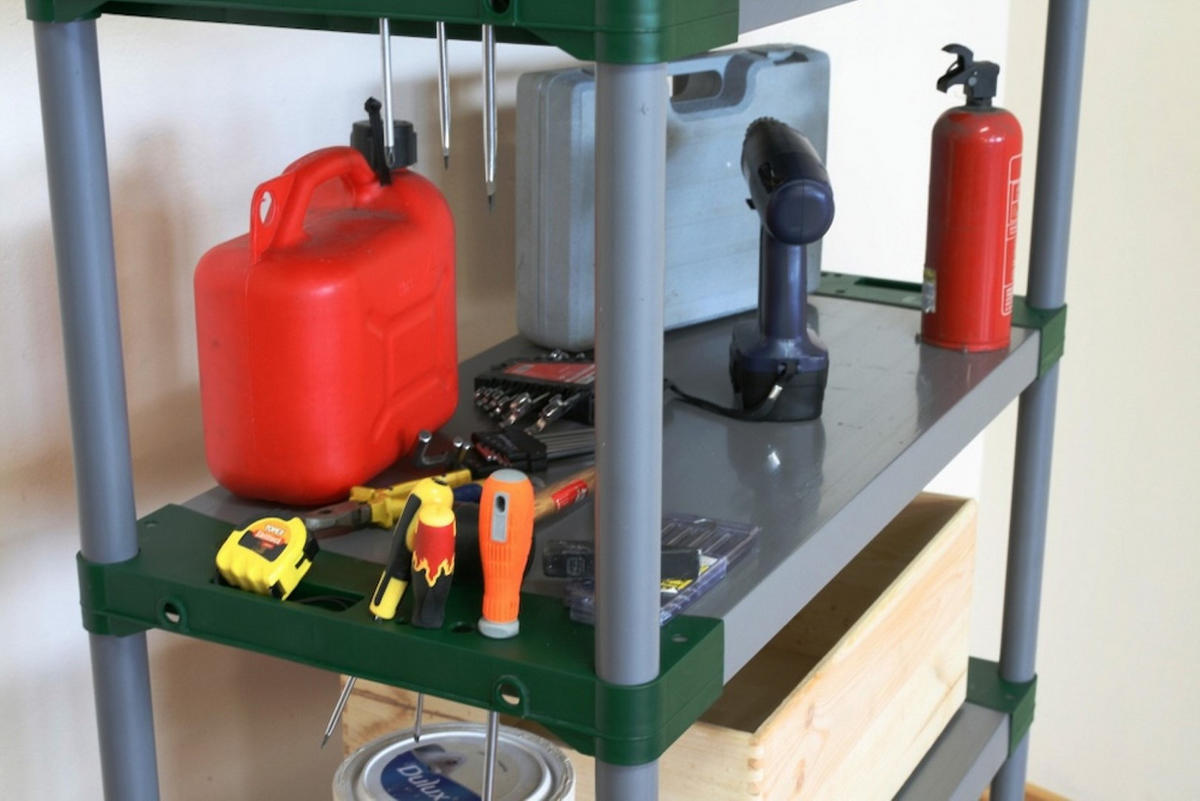 KUNSTSTOFFREGAL GREY BEAR Extra-Tall 220x140x46cm Fachlast 70kg Grau-Grün - Grün, Kunststoff (140/222/46cm) - PROREGAL