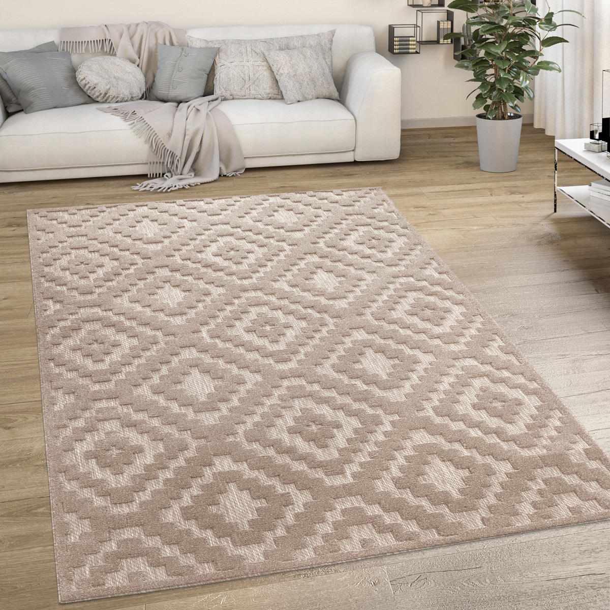 OUTDOORTEPPICH 60/100 cm Livorno 672 - Beige, Textil (60/100cm) - Paco Home