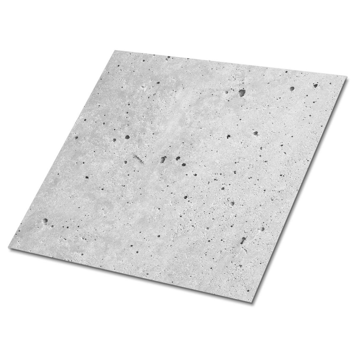 FLIESENAUFKLEBER 9 Stück 30x30 cm selbstklebend Architekturbeton - Grau, Textil (30/1.6/30cm) - TULUP