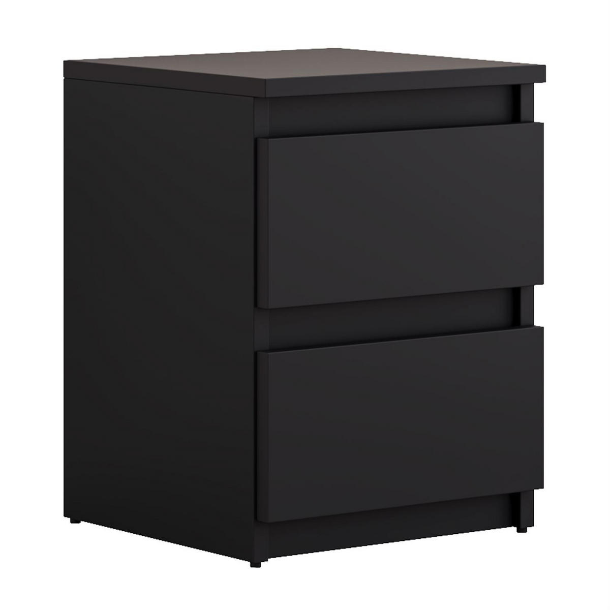 NACHTTISCH HANA M2 Schwarz matt - Schwarz, Holzwerkstoff (30/40/30cm) - Lookway