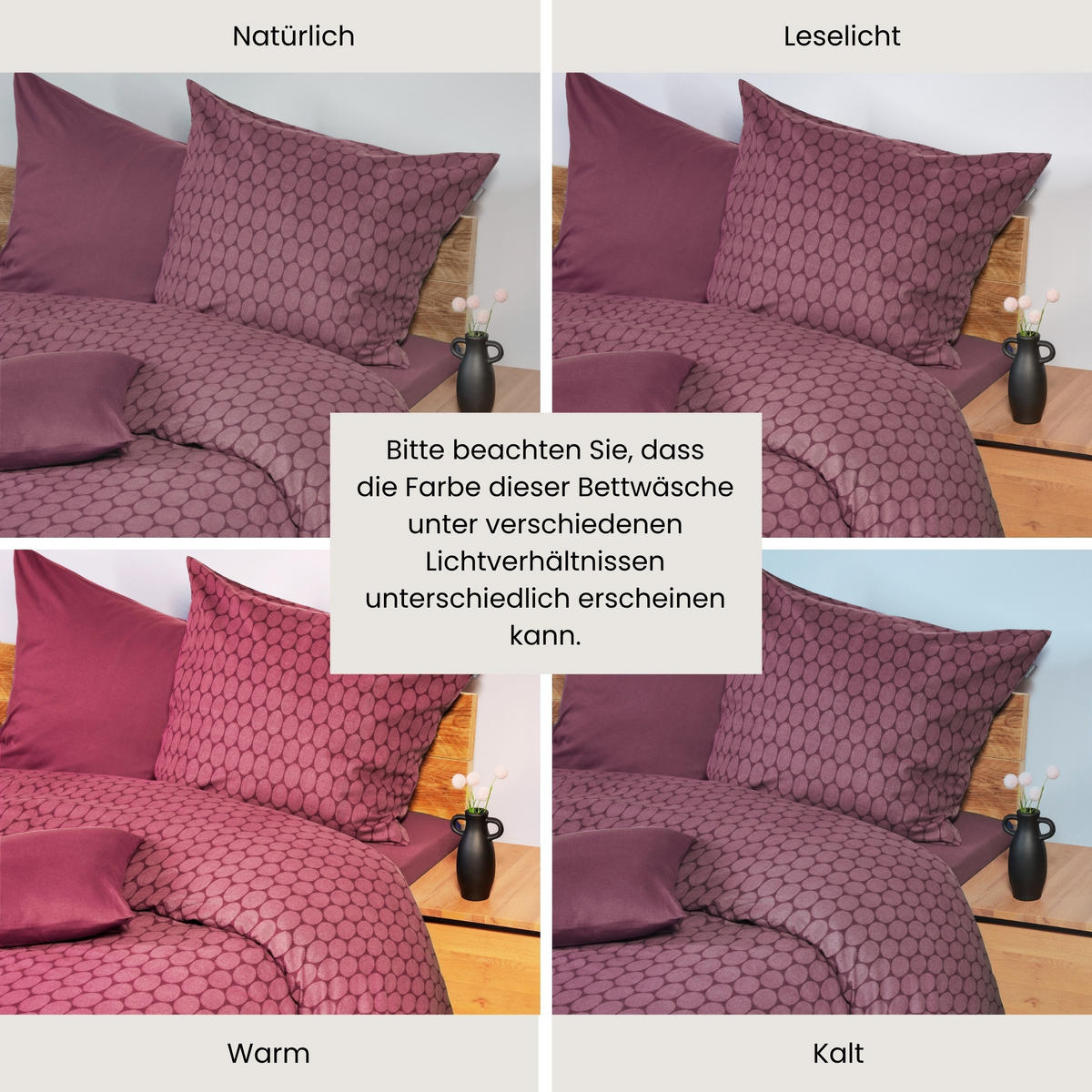 BETTWÄSCHESET Drops - Feinbiber - 2-teilig - 135 x 200 cm - Mauve - Mauve, Textil (135/200cm) - SCHIESSER