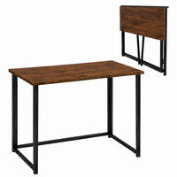 KLAPPSCHREIBTISCH MDF Metall Rustikalbraun Schwarz 80 x 40 x 74 cm platzsparend - Schwarz/Braun, Holzwerkstoff/Metall (40/80/74cm) - Begryf