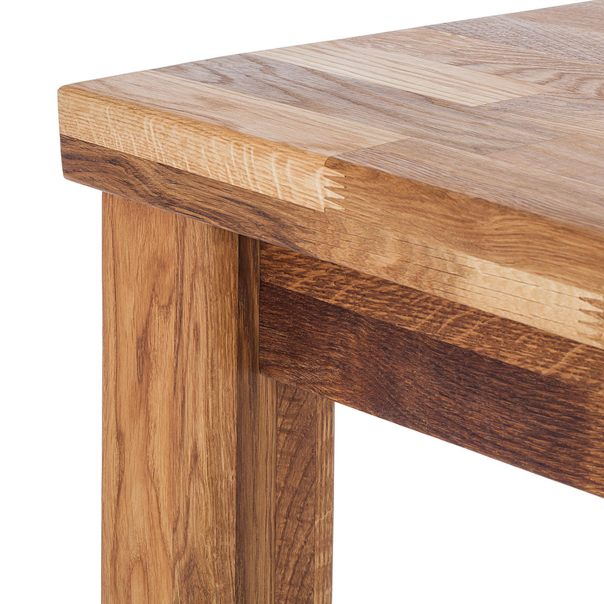 BARTISCH - Eiche massiv - Eichefarben, Holz (45/108/107cm) - home24