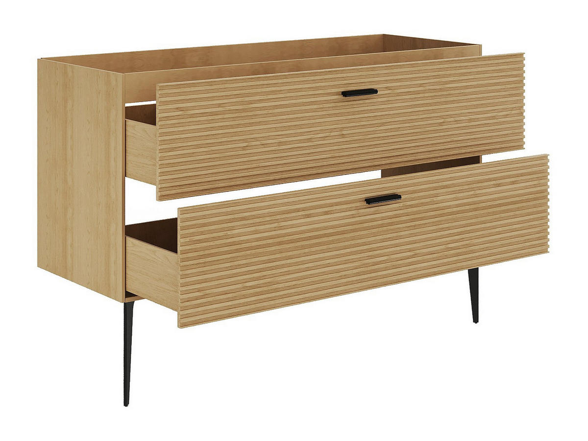 WASCHBECKENUNTERSCHRANK - 120 cm x 46 cm - holz - naturfarben hell Sarone - Naturfarben, Holz (120/55/46cm) - Vente-Unique
