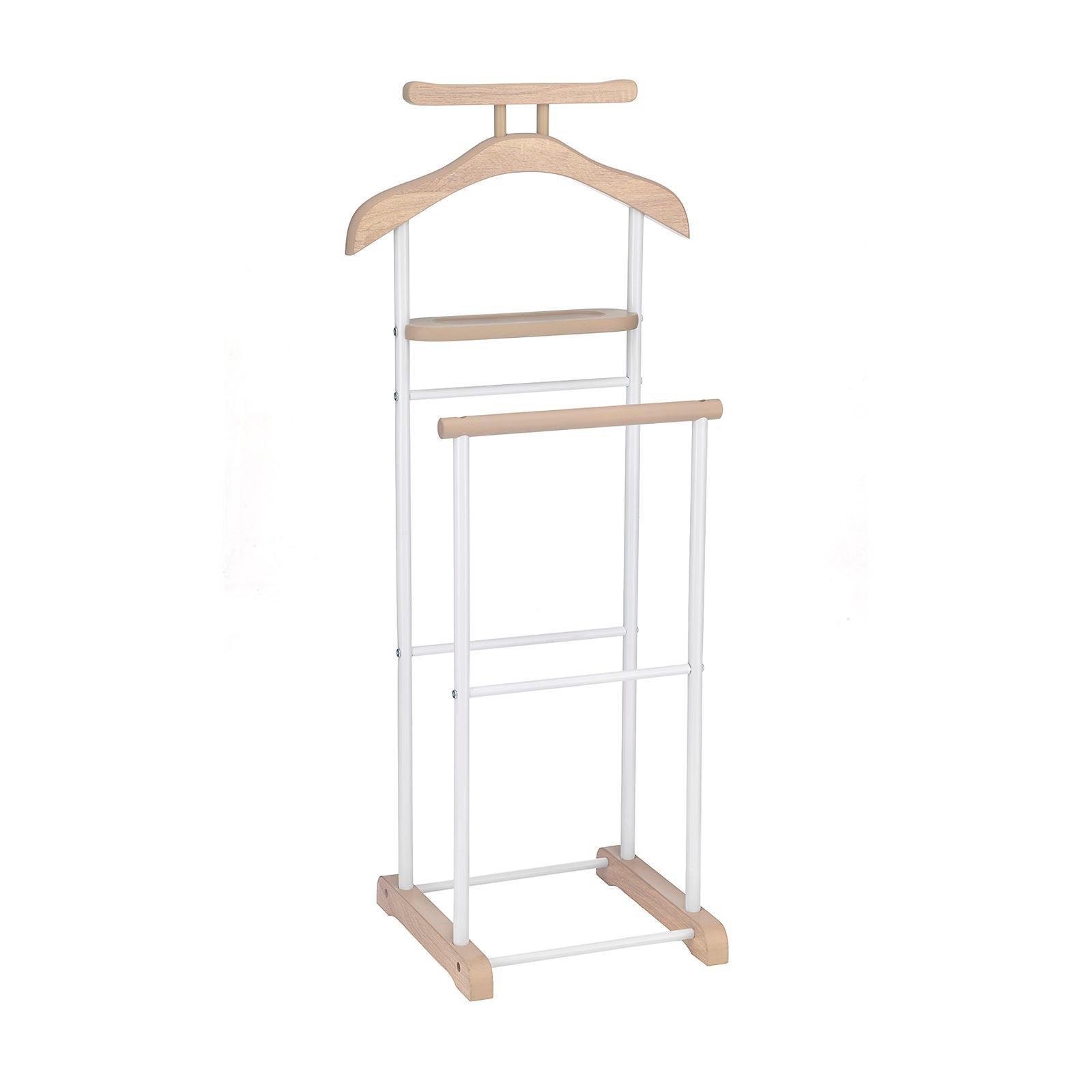 HERRENDIENER MEDINA - Weiß/Sonoma Eiche, Metall (44/105/35cm) - CARO-Möbel