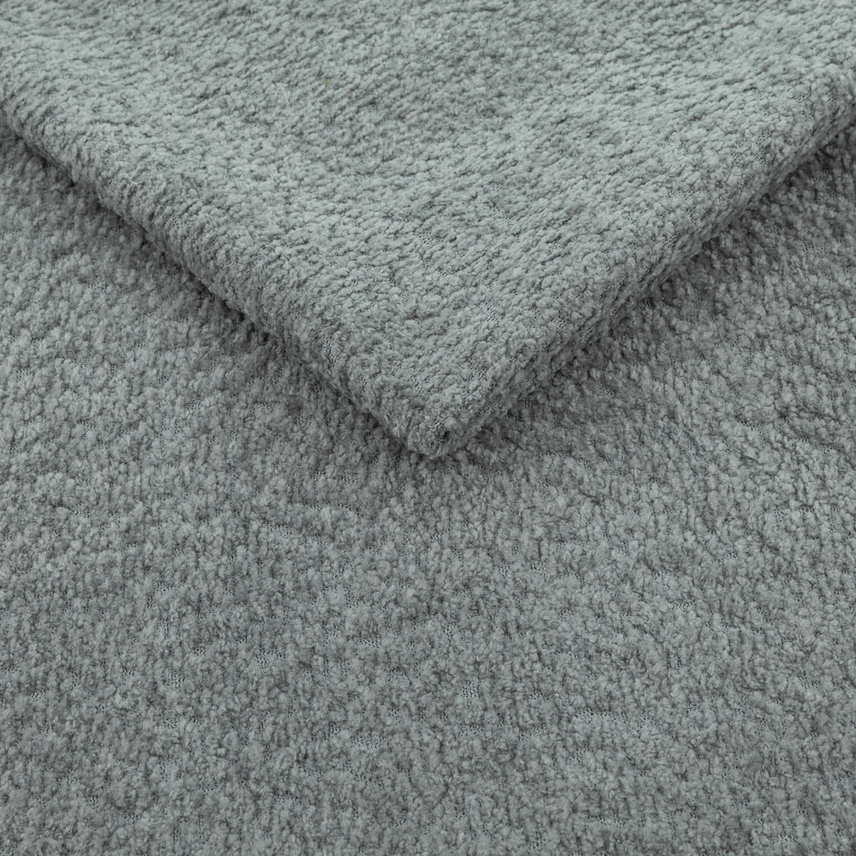 POLSTERBETT LANDARE 120x200 cm Hellgrau Bouclé (Stoff Coral) - mit Bettkasten und Lattenrost - Grau, Holzwerkstoff/Textil (120/200cm) - Ravio