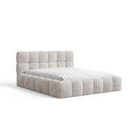 POLSTERBETT - Bett 19 - 180x200 - Silber (Arena 15) - Grau, Holzwerkstoff/Textil (180/200cm) - Möblo