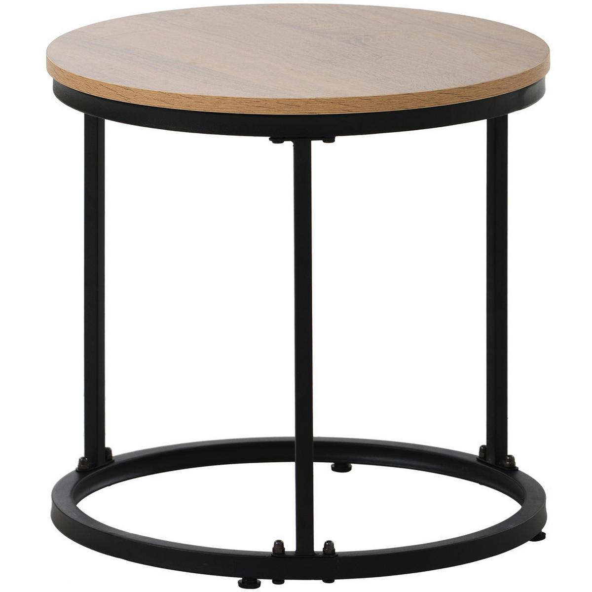 COUCHTISCH SET 2-TEILIG Rund Nestform Beistelltisch Eiche - Braun, Holz (80/80/12cm) - FLIEKS