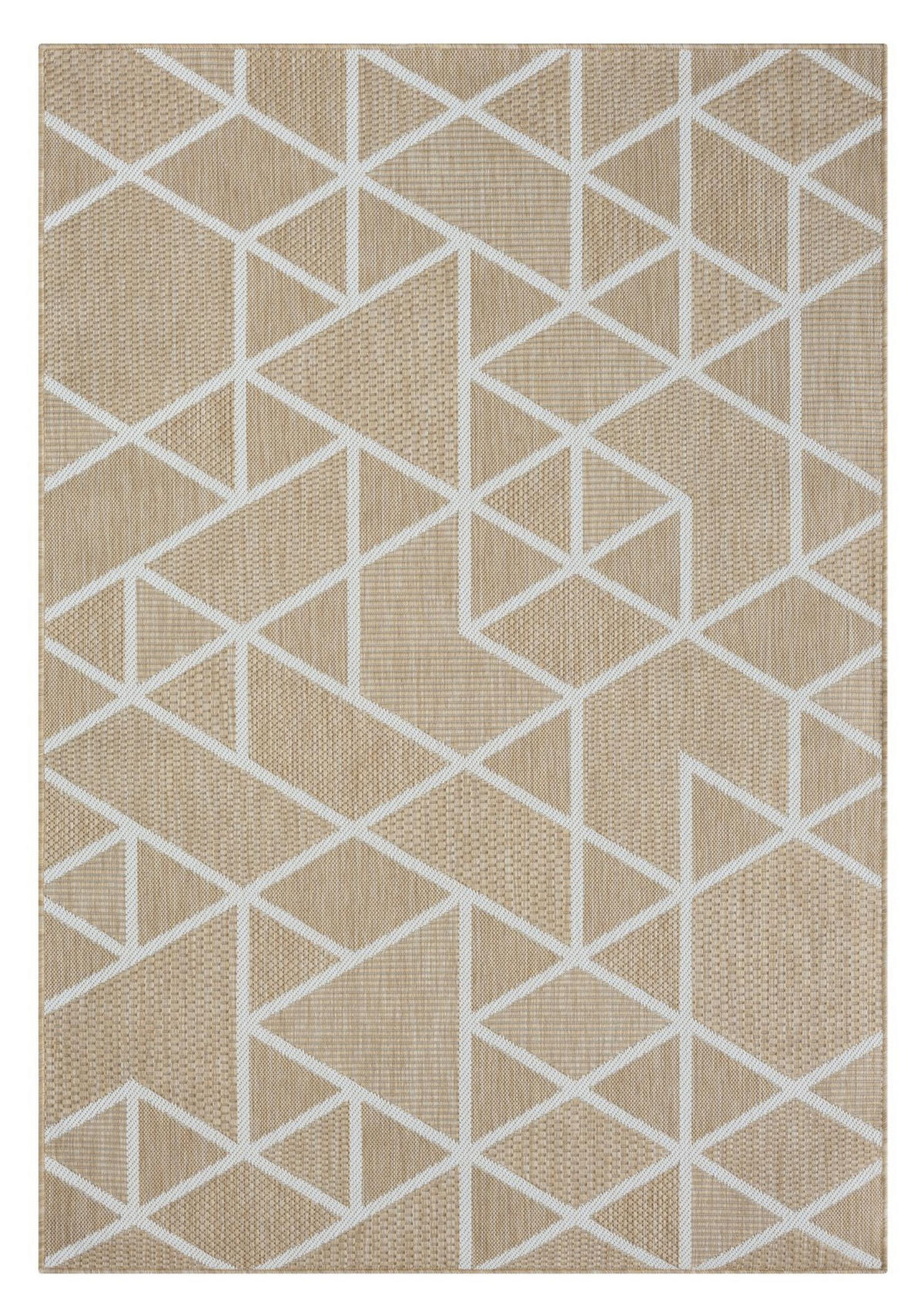 OUTDOORTEPPICH Flint Beige,Dunkelgrau,Sandfarben 100/160 cm - Beige, Textil (100/160cm) - My-Rug