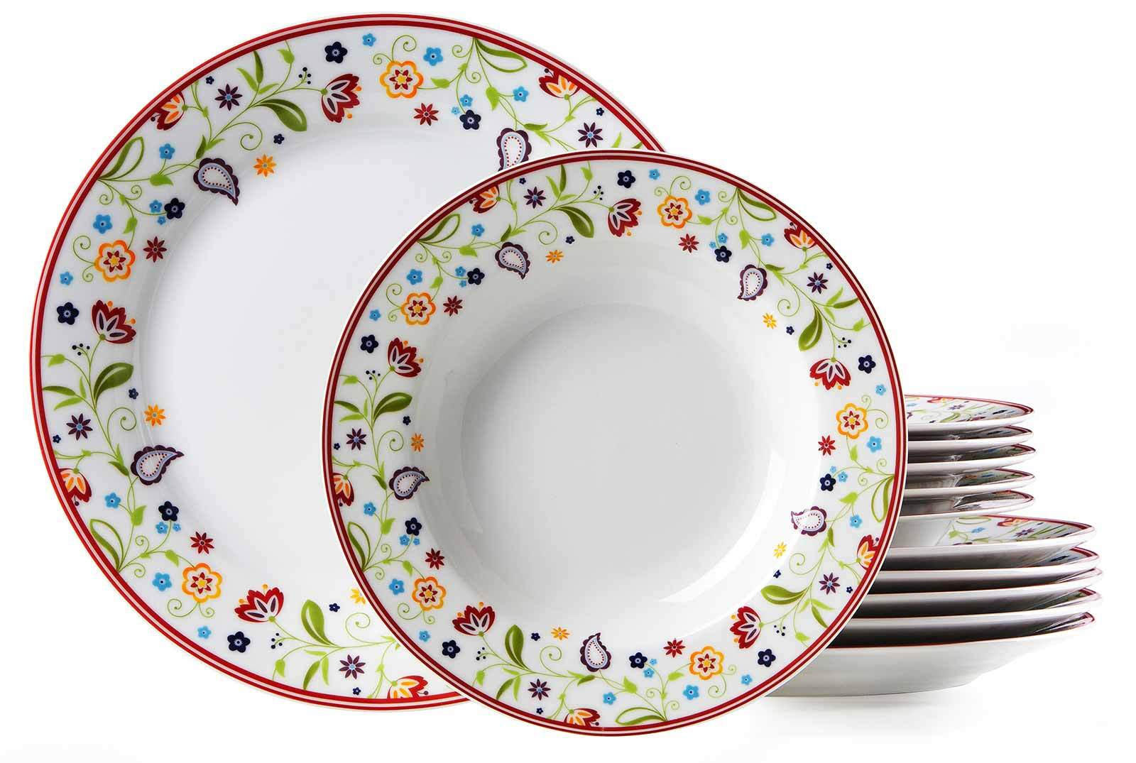 TAFELSERVICE Doppio bunt 12-tlg. - Multicolor, Keramik (2/2/2cm) - Ritzenhoff Breker