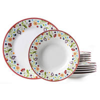 TAFELSERVICE Doppio bunt 12-tlg. - Multicolor, Keramik (2/2/2cm) - Ritzenhoff Breker