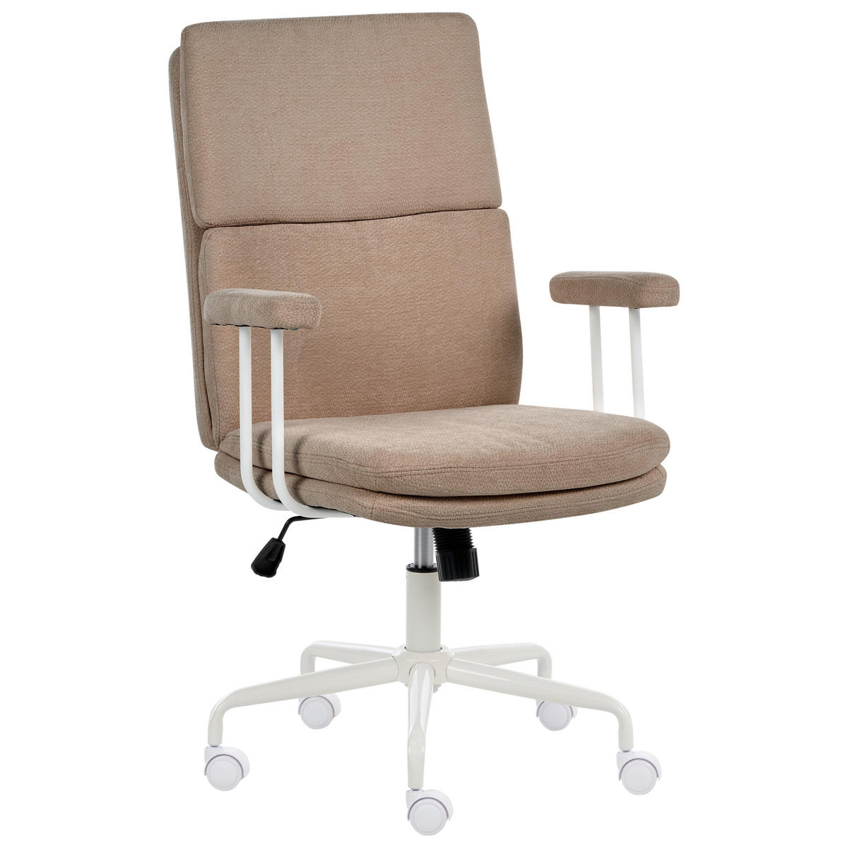 BÜROSTUHL Stoff Taupe Vero - Taupe, Textil (62/100/65cm) - Beliani