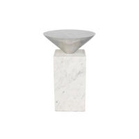 BEISTELLTISCH Pride Rund 30 cm Weiß - Weiß, Stein (30/30/46cm) - Zuiver