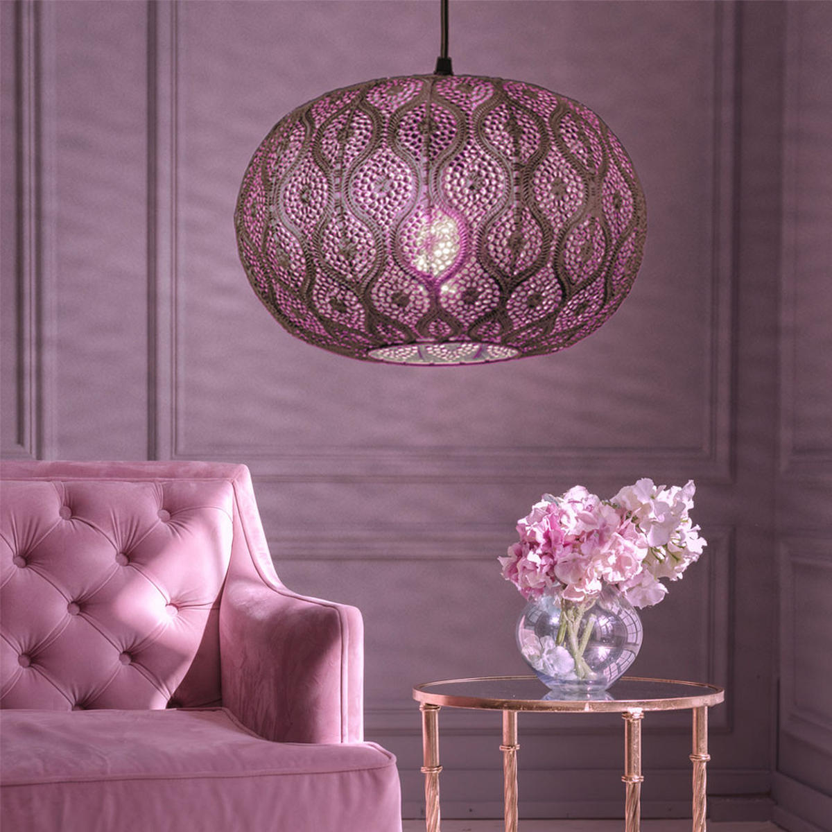 LED HÄNGELEUCHTE Metall Silber - Silberfarben, Metall (30/30/120cm) - Globo Lighting