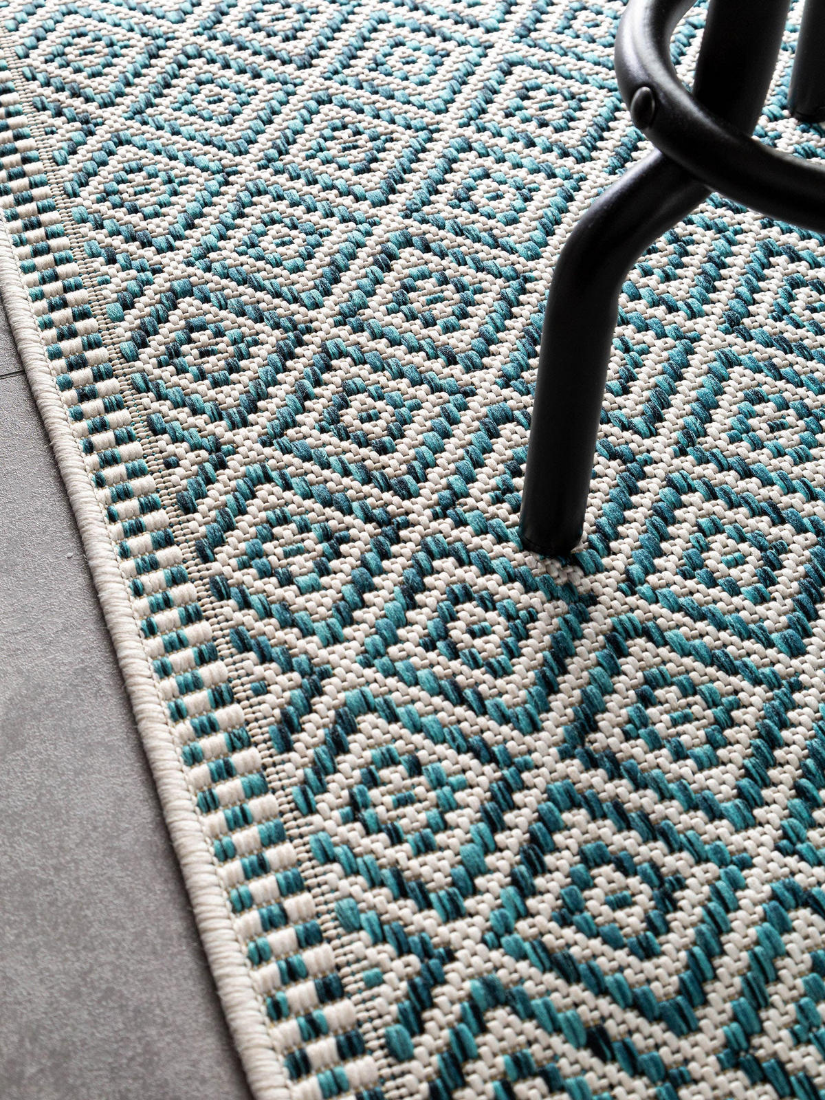 OUTDOORLÄUFER Cleo Blau 80x240 cm - Blau, Textil (80/240cm) - benuta Nest