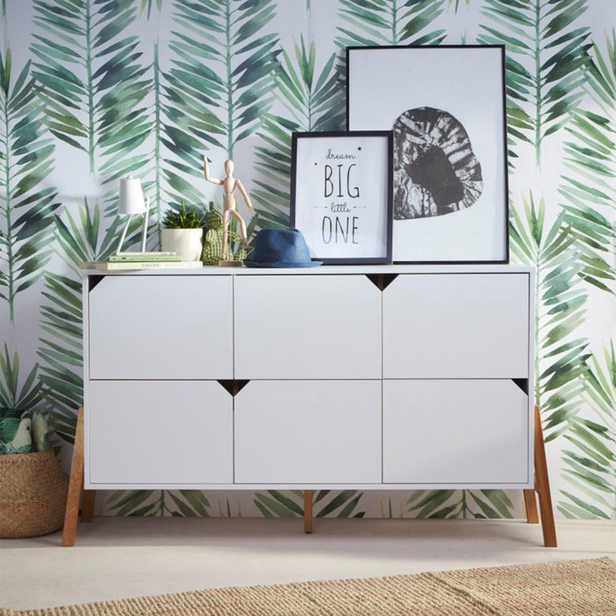 KOMMODE Weiß - Weiß, Holzwerkstoff (150/85/50cm) - Petits-meubles