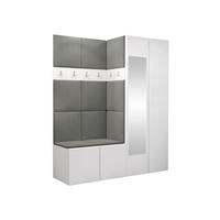 MOBILIER PENTRU HOL Orion XII - alb/gri, material plastic/compozit lemnos (158/186/46cm) - MIRJAN24