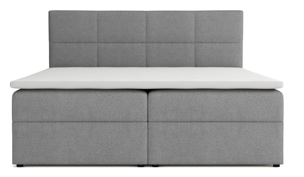 BOXBETT Betty mit Bettkästen und Matratze H2/H3 140 x 200 cm - Grau, Holzwerkstoff (140/200cm) - VENASI MÖBEL