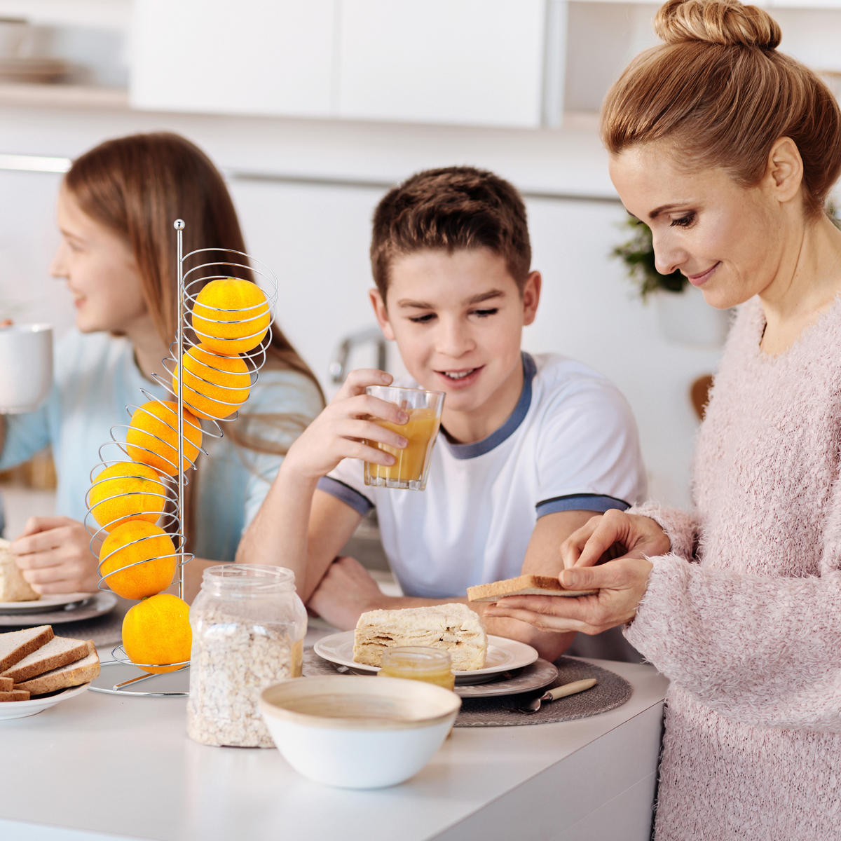 OBSTHALTER - Silberfarben, Metall (48cm) - Relaxdays