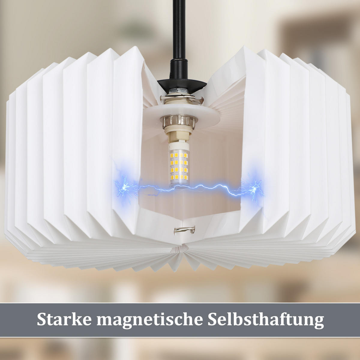 HÄNGELEUCHTE Funkelin 24/152/24 cm - Weiß, Papier (24/24/152cm) - ZMH
