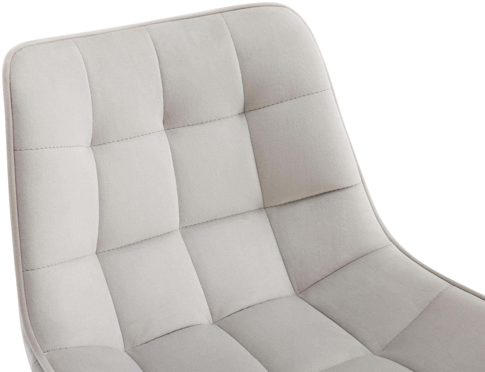 BARHOCKER 2er Set Samt grau - Schwarz/Grau, Textil/Metall (47/106/52cm) - CLP