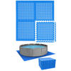 POOLMATTEN für 305 cm Pool - 36 EVA Matten 62 cm Blau - Blau, Kunststoff (62/62cm) - eyepower