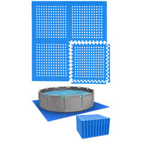 POOLMATTEN für 305 cm Pool - 36 EVA Matten 62 cm Blau - Blau, Kunststoff (62/62cm) - eyepower