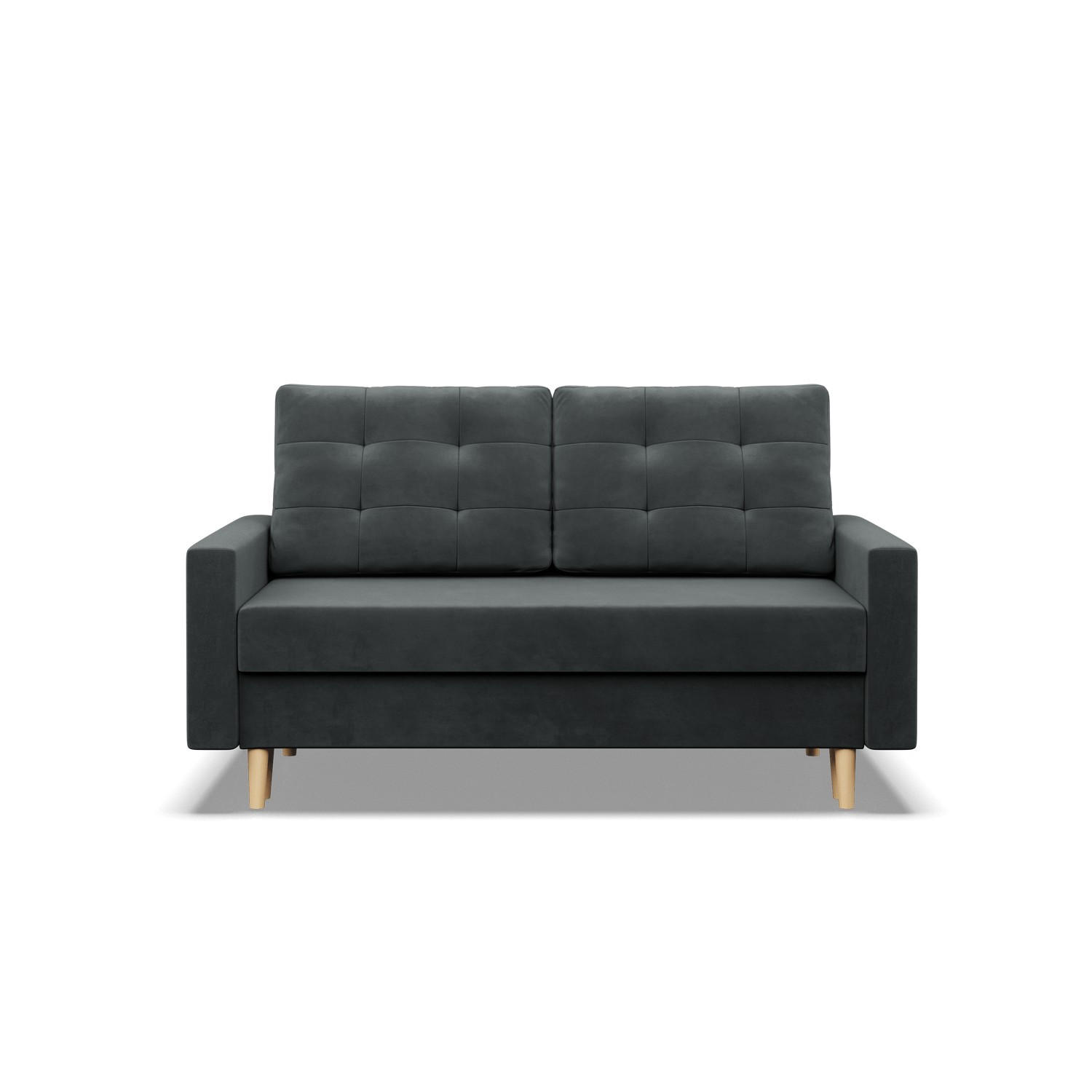 SOFA 2-SITZER MIT SCHLAFFUNKTION BLANK, Dunkelgrau - Schieferfarben, Textil (152/88/92cm)